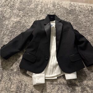 Nautica Kids Black Blazer 3 piece Suit Set